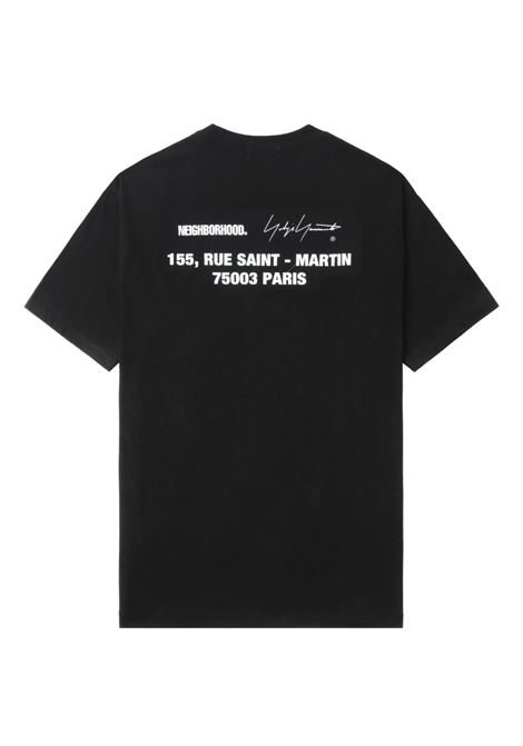 T-shirt con stampa in nero Yohji yamamoto - uomo Yohji Yamamoto | HPT909972